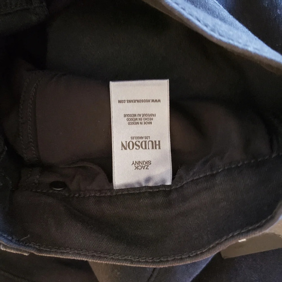 Hudson jeans Size 36 Color: black rinse Style:M402zdrc zack Skinny Fit - Picture 8 of 11